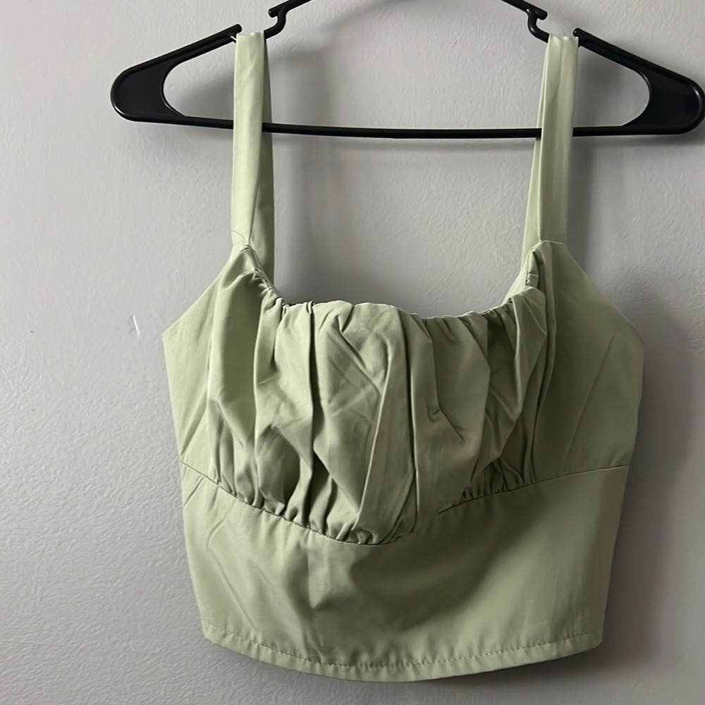 sage green tank top